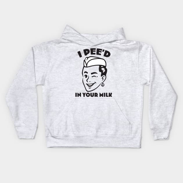 MILK MAN Kids Hoodie by toddgoldmanart